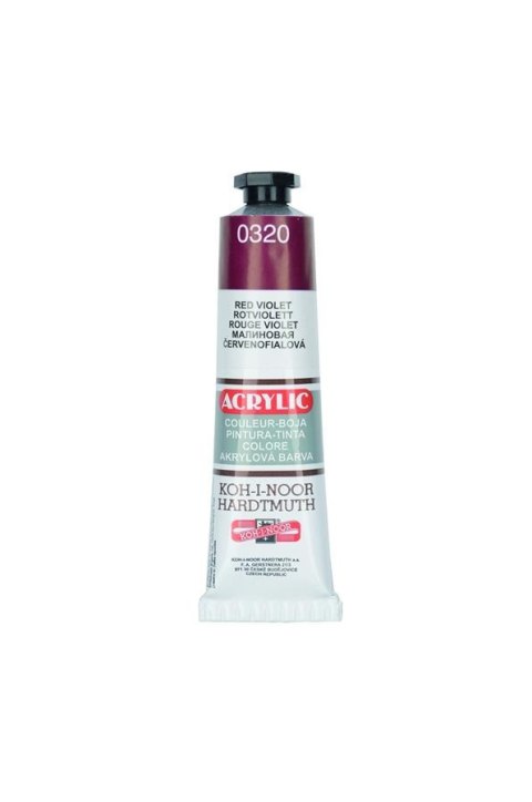 PEINTURES ACRYLIQUES BORDEAUX EN TUBE 40ML KOH-I-NOOR 162730