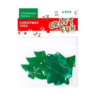 MATÉRIEL DE DÉCORATION DE NOËL ARBRE DE NOËL 4 PCS. BRICOLAGE AVEC PLAISIR 383956