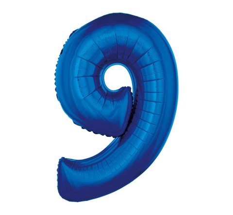 BALLON ALUMINIUM "NUMERO 9", BLEU, 92 CM FG-C85N9 GODAN