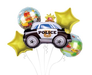 BALLONS ALUMINIUM - ENSEMBLE DE POLICE, 5 PCS. GODAN