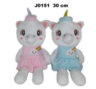 PELUCHE LICORNE 30 CM DIMANCHE J0151 DIMANCHE