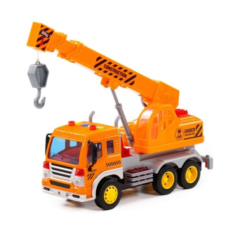 MACHINE DE CHANTIER GRUE LUMINEUSE ET SON ORANGE WADER POLESIE 86556 POLESIE