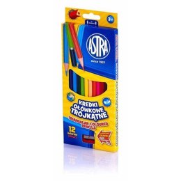 CRAYONS 12 COULEURS TRIANGULAIRES ASTRA 312110002