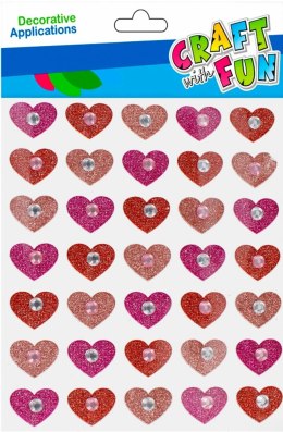AUTOCOLLANTS COEUR PAILLETTES CRAFT WITH FUN 501869 CRAFT WITH FUN