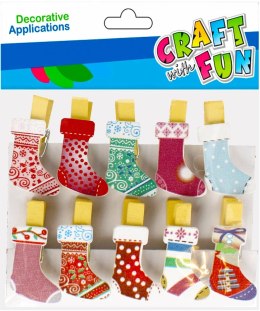 BOUCLES DÉCORATIVES CHAUSSETTES NOËL CRAFT WITH FUN 501909 CRAFT WITH FUN