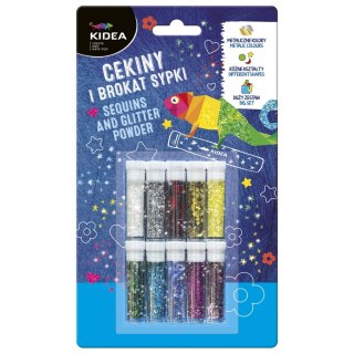 PAILLETTES LÂCHES AVEC PAILLETTES MÉLANGE DE COULEURS PACK DE 10 PCS. KIDEA CB10KA DERFORM