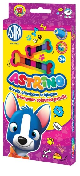 CRAYONS 12 COULEURS TRIANGULAIRES ASTRINO ASTRA 312221004