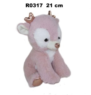 PELUCHE RENNE 20CM ASSIS CORNES DORÉES SA DIMANCHE