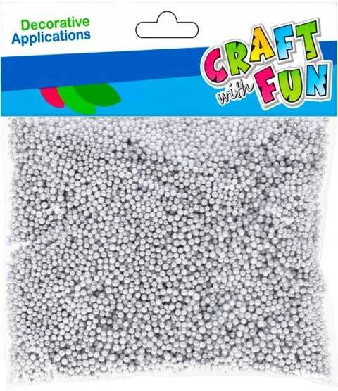 BOULES DÉCORATIVES DE STYROFOAM ARGENT 10G 4MM CRAFT WITH FUN 501464 CRAFT WITH FUN
