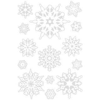 LES AUTOCOLLANTS BRILLENT DANS LE NOIR FLOCONS DE NEIGE TITANUM CRAFT-FUN SERIES HASTA