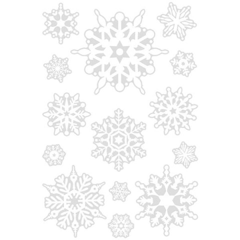 LES AUTOCOLLANTS BRILLENT DANS LE NOIR FLOCONS DE NEIGE TITANUM CRAFT-FUN SERIES HASTA