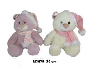 PELUCHE ARC 20CM ASSIS EN BONNET ET ECHARPE SA DIMANCHE