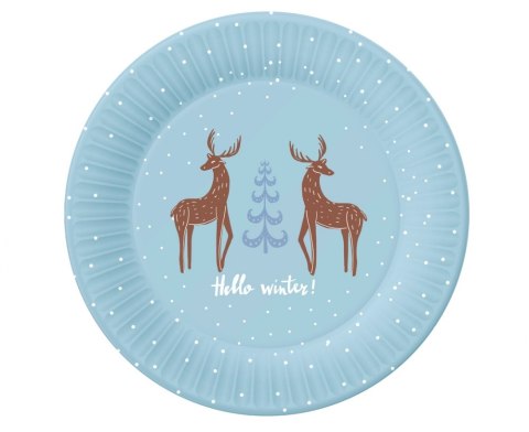 ASSIETTE PAP 180 HELLO WINTER NIEB 6pcs GO FOL GODAN