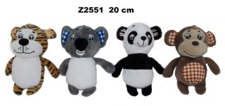 PELUCHE ANIMAUX 20CM SA MIX MOTIFS DIMANCHE