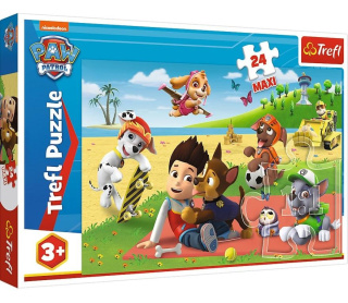 PUZZLE 24 ELEMENTS MAXI PAW FUN SUR LA COUVERTURE PUD TREFL 14346 TREF