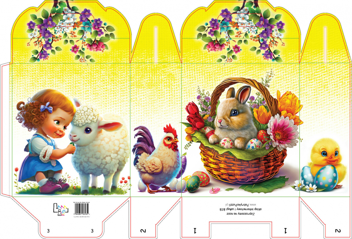 Emballage de Pâques pour enfants - modèle de panier
