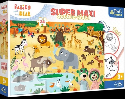 PUZZLE 24 pcs. BÉBÉS SUPER MAXI SUR SAFARI TREFL 41009 TREF TREFL