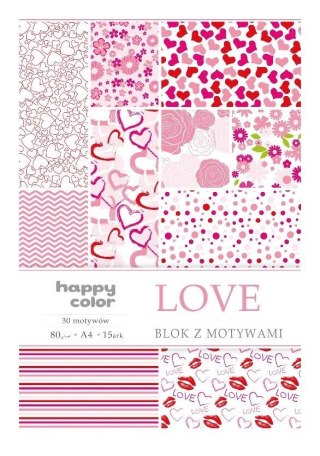 LOVE PAD PAD A4/15K 30 MOTIVE 80G HAPPY COLOR H38082030L WPC