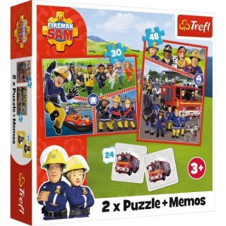 PUZZLE 2EN1 MEMOS EQUIPE POMPIER SAMA PUD TREFL 93334 TR TREFL