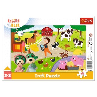 PUZZLE 15 ÉLÉMENTS BÉBÉS MIGNONS TREFL 31414 TREF TREFL