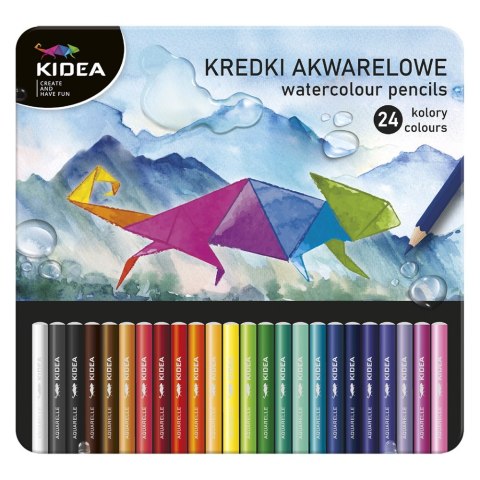 CRAYONS AQUA OLO 24KOL/180 KIDEA DERF MET PUD DERFORM