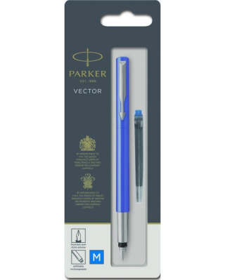 PARKER STYLO PLUME VECTOR BLEU BLISTER S0881011