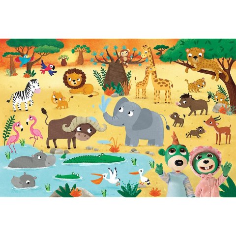 PUZZLE 24 pcs. BÉBÉS SUPER MAXI SUR SAFARI TREFL 41009 TREF TREFL