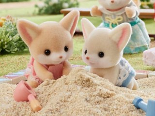 SYLVANIAN DESERT FOX TWINS 5697 WB6 ÉPOQUE