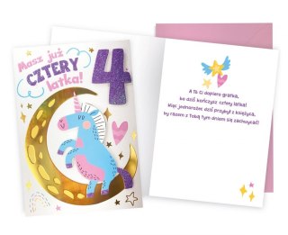 CARNET DKP-038 ANNIVERSAIRE 4 CHIFFRES, CARTES PASSION LICORNE - CARTES