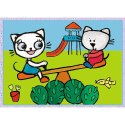 PUZZLE 4EN1 34372 KITTY'S DAY CHAT POUD TREFL 34372 TR