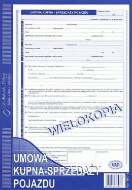 Contrat d’achat et de vente de véhicules - Druk A4 - Michalczyk i Prokop 650-1