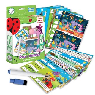 JEU EDUCATIF AVEC MARQUEUR ECRITURE ET EFFACEMENT 3-5 ANS ROTER KAFER RK1020-02