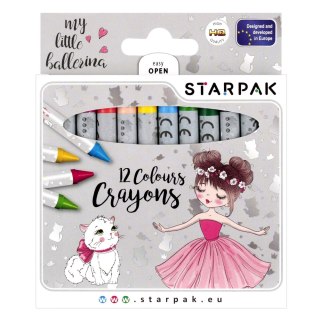 CRAYONS DE CIRE 12 COULEURS BALERINA STARPAK 490940