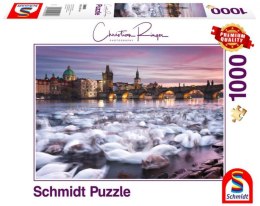 Puzzle Qualité Premium 1000 pièces Christian Ringer Prague cygnes