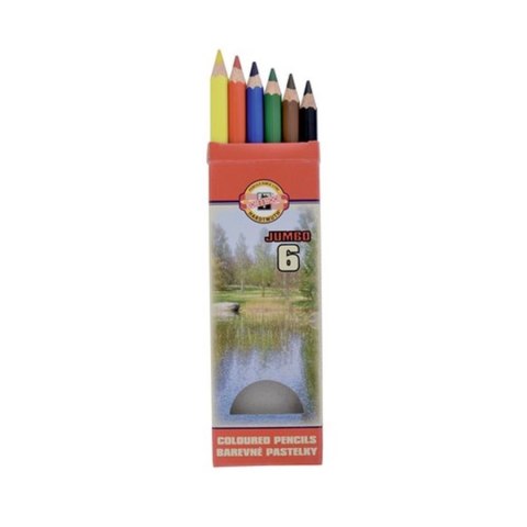 CRAYONS OMEGA JUMBO 6 COULEURS KOH-I-NOOR 3371