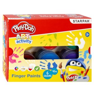 PEINTURE AU DOIGT 6 COULEURS 40ML PLAY-DOH STARPAK 453900