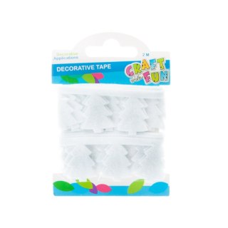 RUBAN DÉCORATIF SAPIN DE NOËL 2M BLANC FEEL CRAFT WITH FUN 463510