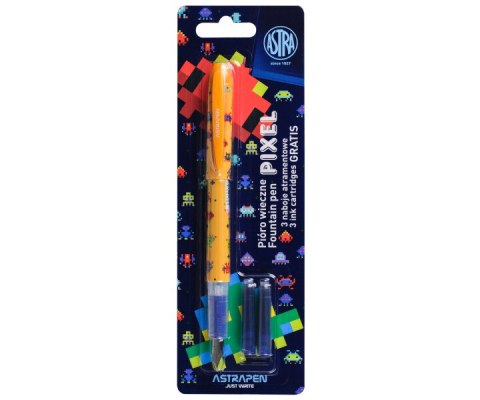 STYLO PLUME AVEC 3 CARTOUCHES PIXEL ASTRA 203120008