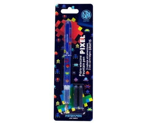 STYLO PLUME AVEC 3 CARTOUCHES PIXEL ASTRA 203120008