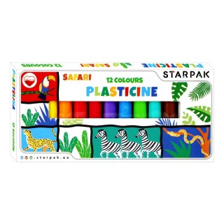 PLASTICINE 12 COULEURS SAFARI STARPAK 494007