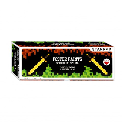 AFFICHES 12 COULEURS 20 ML PIXEL GAME STARPAK 492052