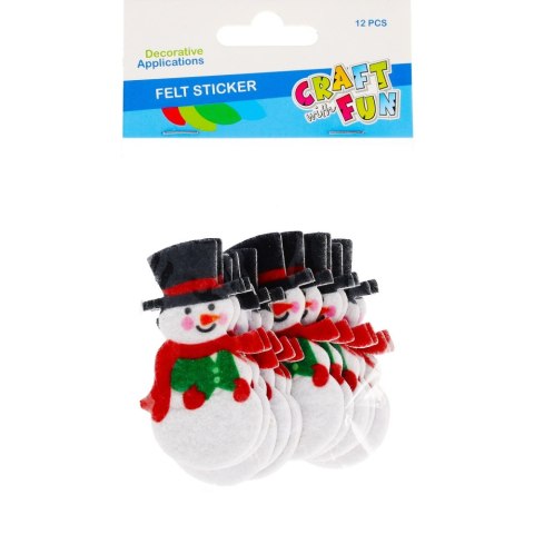 ORNEMENT DÉCORATIF AUTOCOLLANT EN FEUTRE DE NOËL BONS DE NEIGE CRAFT WITH FUN 480005