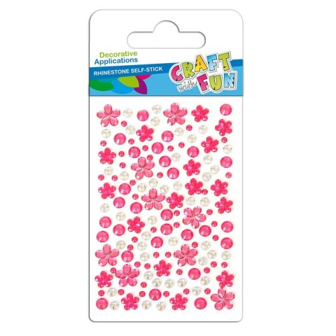 EMBELLISEMENTS DÉCORATIFS AUTO-ADHÉSIFS CRISTAUX FLEURS CRAFT WITH FUN 382481