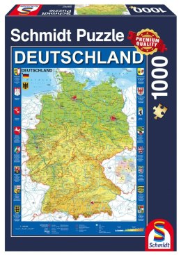 Casse-tête PQ 1000 pcs. carte de l'Allemagne