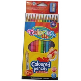CRAYONS 12 COULEURS ARGENT-OR TRIANGULAIRE COLORINO PATIO 193032
