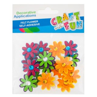 FLEURS DÉCORATIVES EN FEUTRE PACK16 PCS. BRICOLAGE AVEC PLAISIR 439261