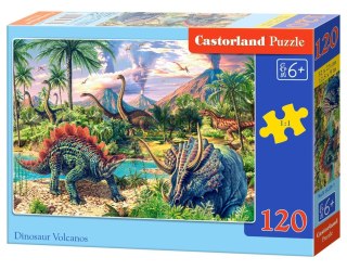 PUZZLE 120 ELEMENTS DINOSAURE VOLCANS CASTORLAND B-13234