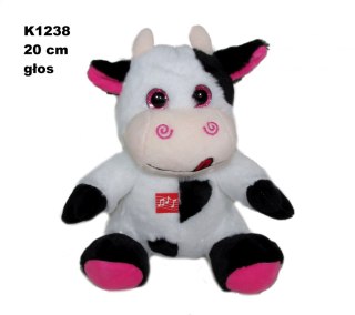 PELUCHE VACHE AVEC VOIX 20CM ASSIS K1238 SA DIMANCHE