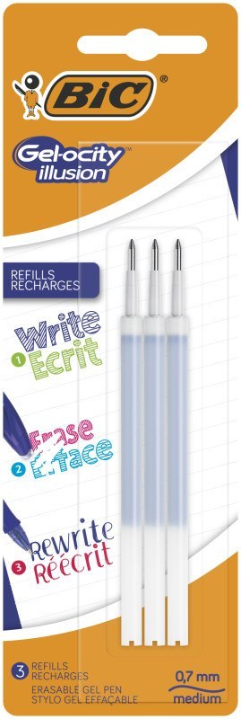 RECHARGE STYLO EFFACEMENT 0.7 BLEU ILLUS LOT DE 3 BIC 505394 BIC