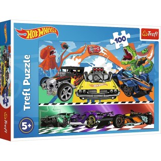 PUZZLE 100 ELEMENTÓW HOT WHEELS PĘDZĄCE SAMOCHODY TREFL 16466 TR TREFL